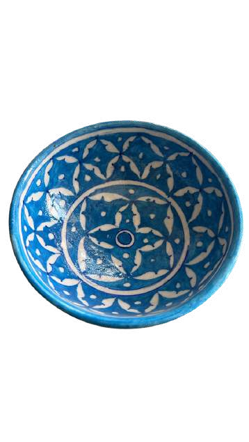 Blue pottery ceramic bowls