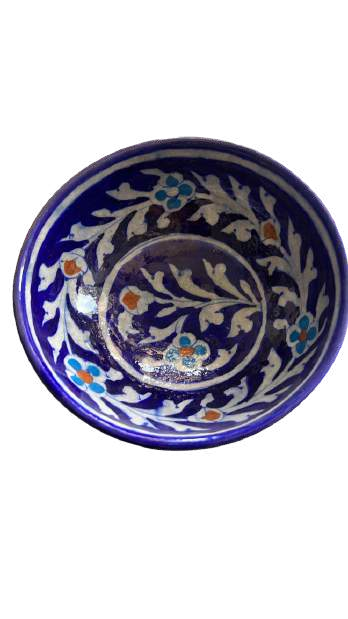 Blue pottery ceramic bowls